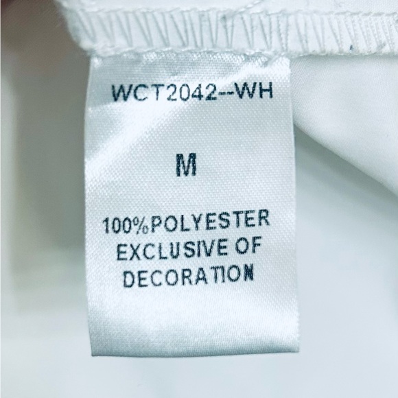 THML by Anthropology White Ruffled Sleeve Top with Colorful Embroidered Detail - Picture 9 of 9